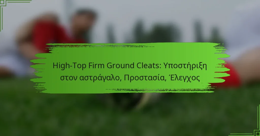 High-Top Firm Ground Cleats: Υποστήριξη στον αστράγαλο, Προστασία, Έλεγχος
