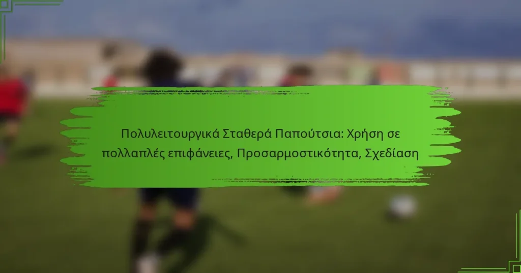 Πολυλειτουργικά Σταθερά Παπούτσια: Χρήση σε πολλαπλές επιφάνειες, Προσαρμοστικότητα, Σχεδίαση