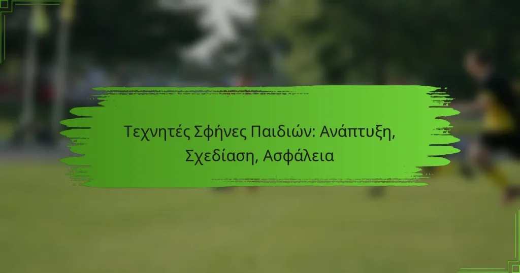 Τεχνητές Σφήνες Παιδιών: Ανάπτυξη, Σχεδίαση, Ασφάλεια