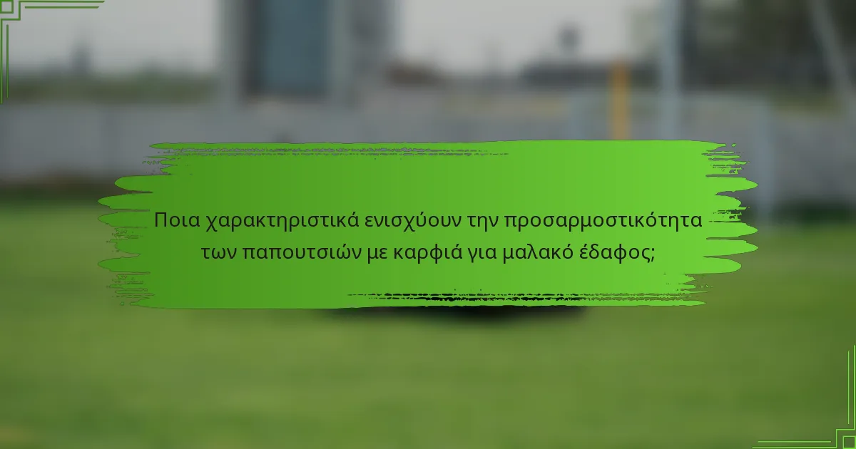 Ποια χαρακτηριστικά ενισχύουν την προσαρμοστικότητα των παπουτσιών με καρφιά για μαλακό έδαφος;