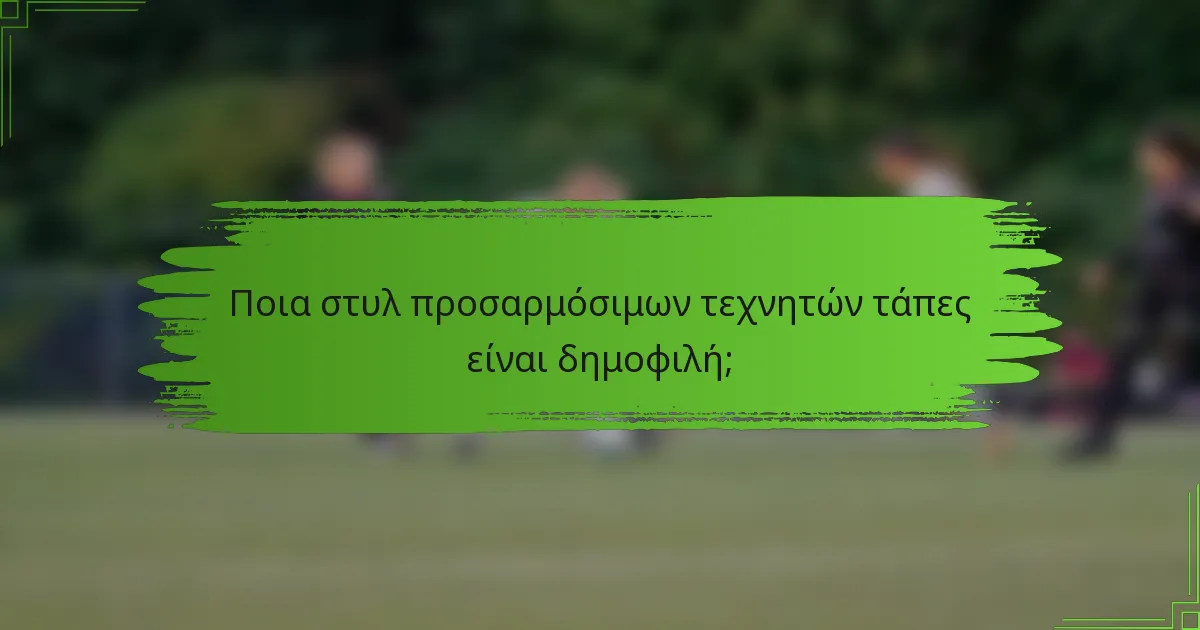 Ποια στυλ προσαρμόσιμων τεχνητών τάπες είναι δημοφιλή;