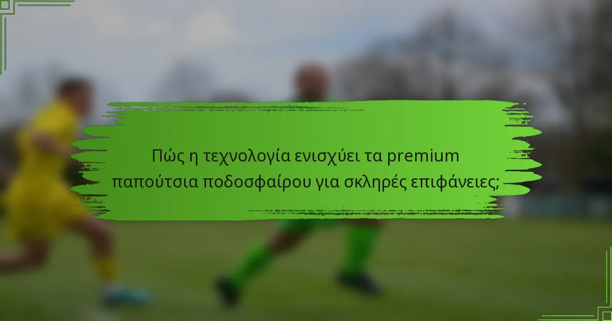 Πώς η τεχνολογία ενισχύει τα premium παπούτσια ποδοσφαίρου για σκληρές επιφάνειες;