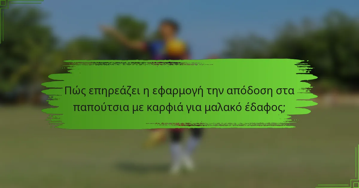 Πώς επηρεάζει η εφαρμογή την απόδοση στα παπούτσια με καρφιά για μαλακό έδαφος;