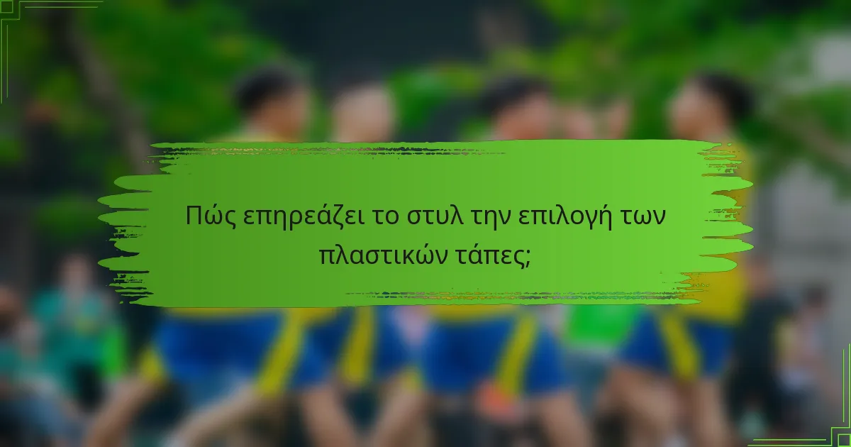 Πώς επηρεάζει το στυλ την επιλογή των πλαστικών τάπες;