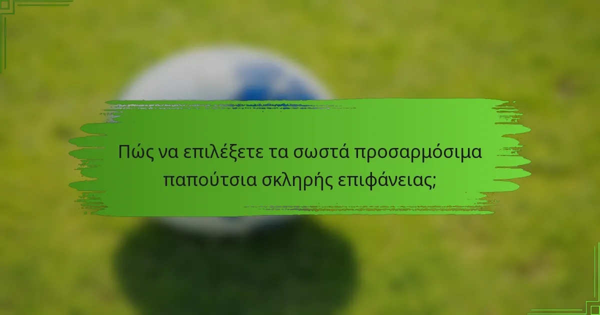 Πώς να επιλέξετε τα σωστά προσαρμόσιμα παπούτσια σκληρής επιφάνειας;